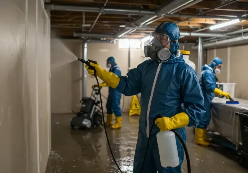 Basement Sanitization and Antimicrobial Treatment process in Lyndon, VT