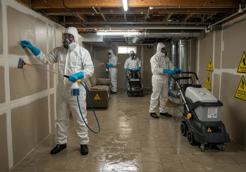 Basement Moisture Removal and Structural Drying process in Lyndon, VT